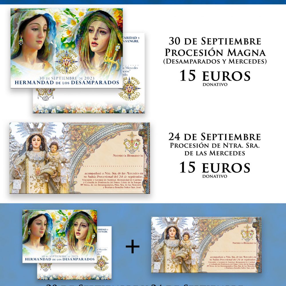 Participación en los cortejos de la Procesión Magna y del 24 de septiembre