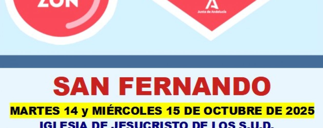 San Fernando se vuelca con la donación de sangre: la Hermandad de los Desamparados acogerá una jornada solidaria.