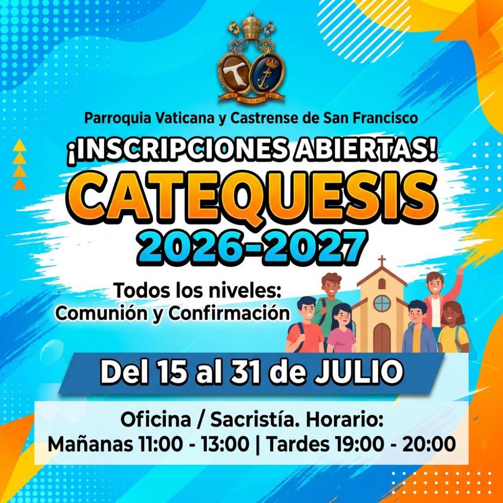 ¡Plazo de inscripción para catequesis 2026/27 abierto!