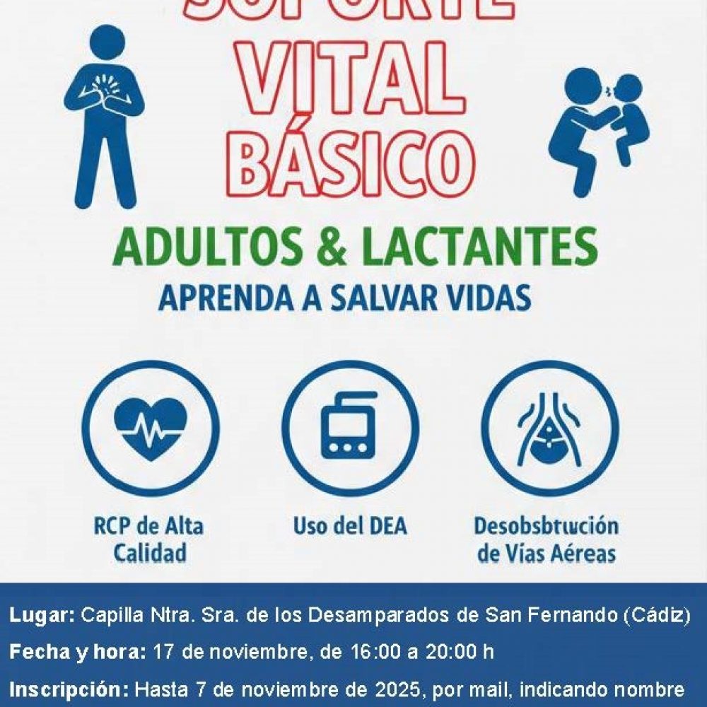 🫀 La Hermandad de Desamparados organiza un Curso de Entrenamiento de Soporte Vital Básico
